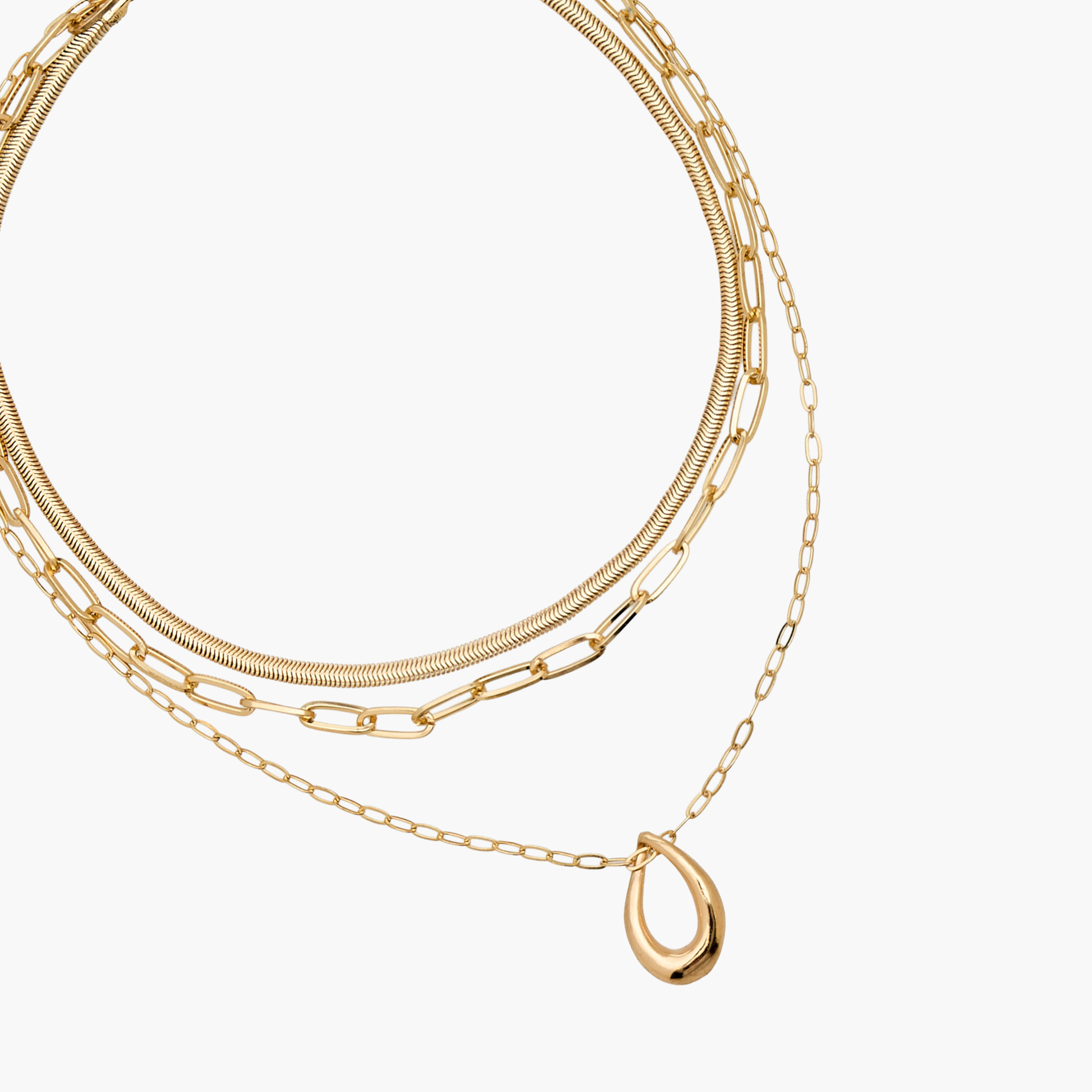 Gold Tone Pendant Necklace with Lobster Clasp Closure-women-watchesandjewellery-jewellery-necklacesandpendants-image-3