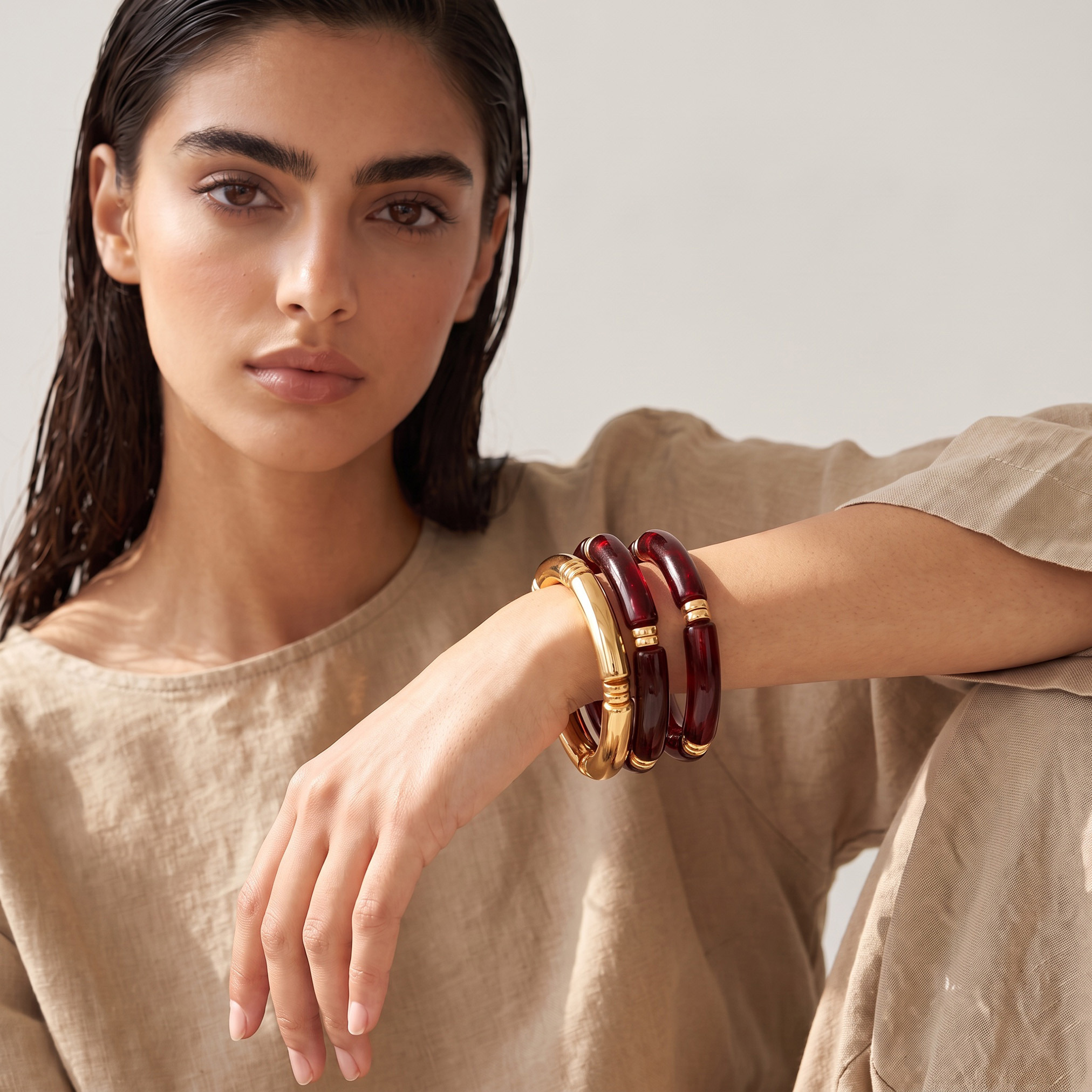 طقم من 3 - أساور مطاطية-women-watchesandjewellery-jewellery-necklacesandpendants-image-2
