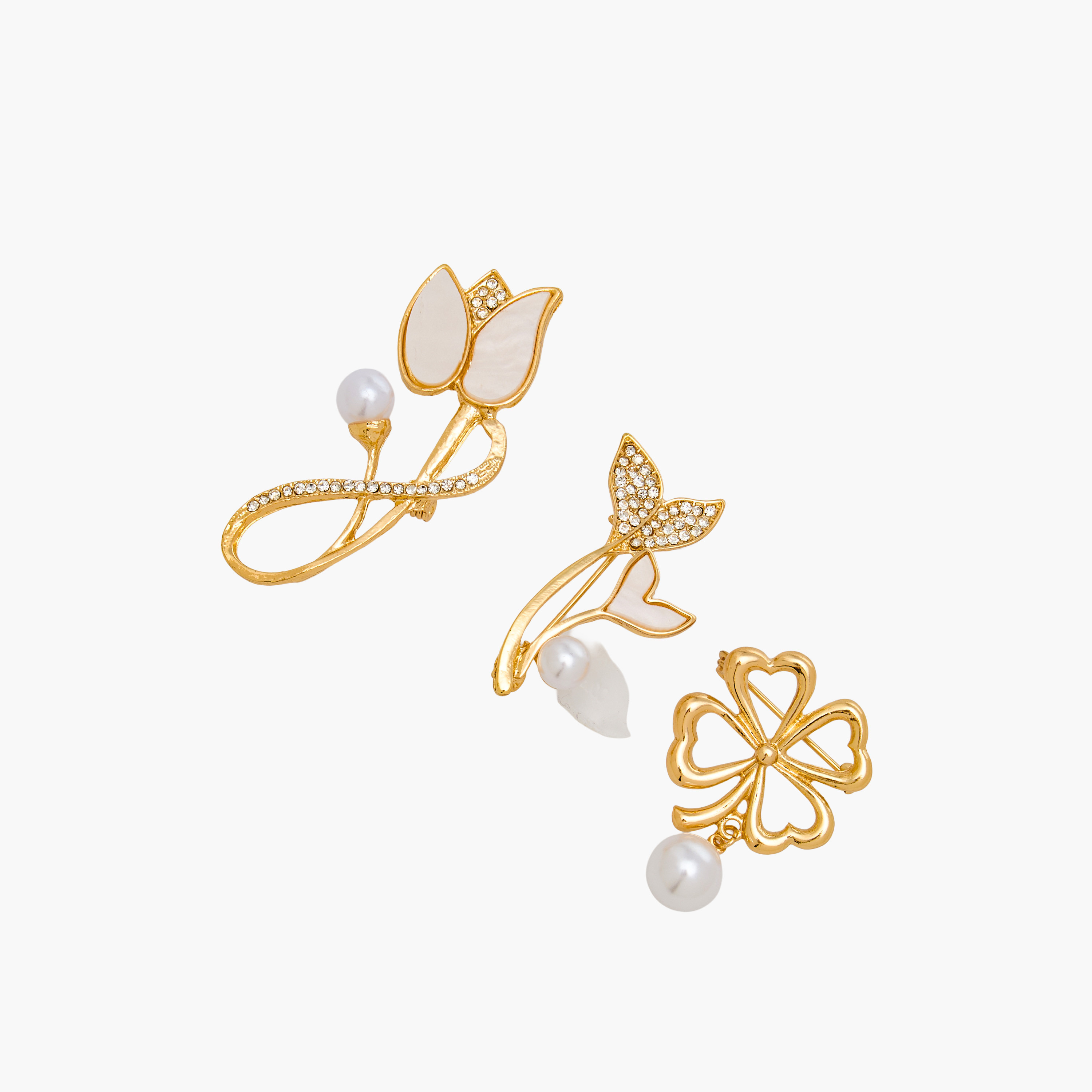 طقم من 3 - بروش مزين بلون ذهبي-women-clothingaccessories-novelties-image-6