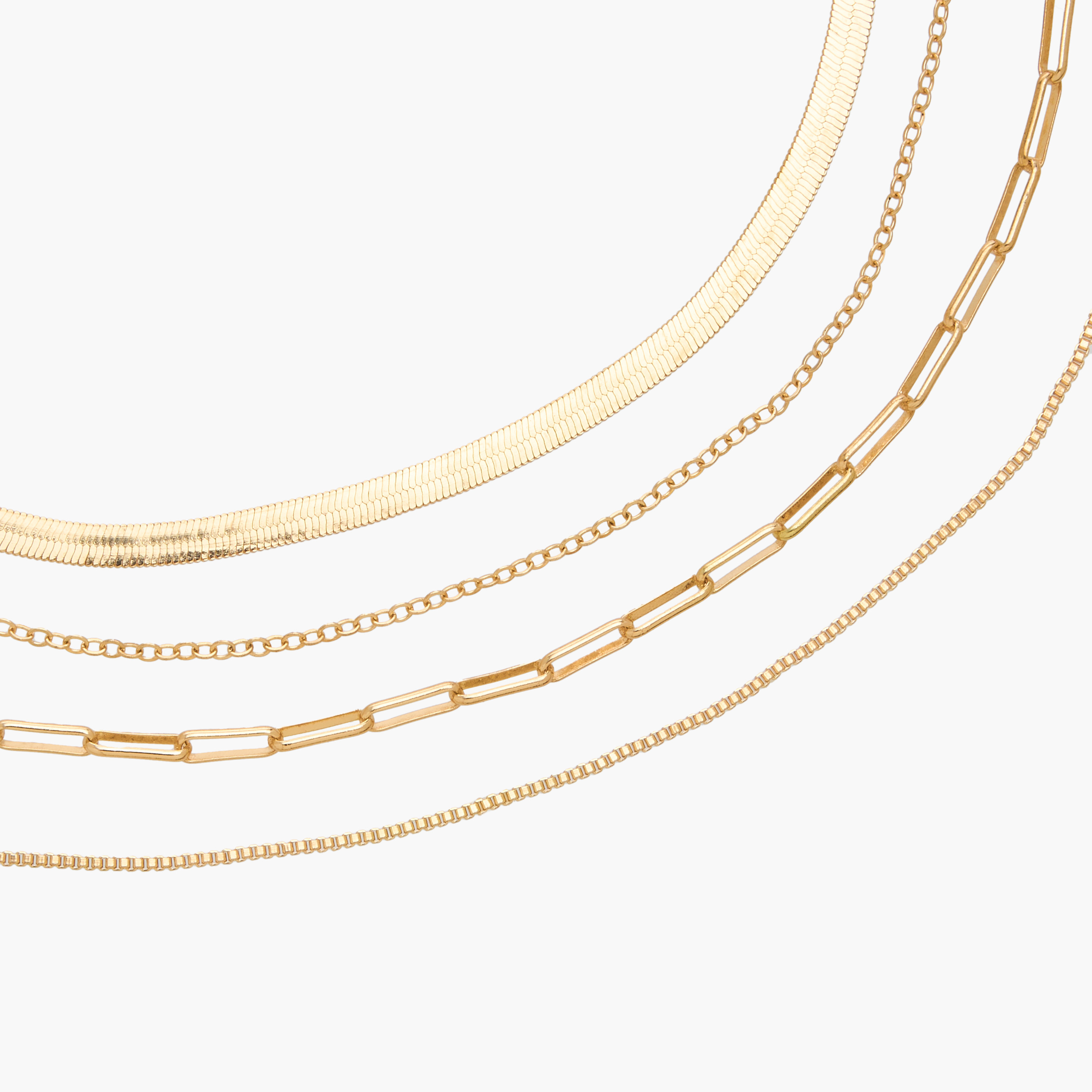 Set of 4 - Gold Tone Necklace with Lobster Clasp-women-watchesandjewellery-jewellery-necklacesandpendants-image-6