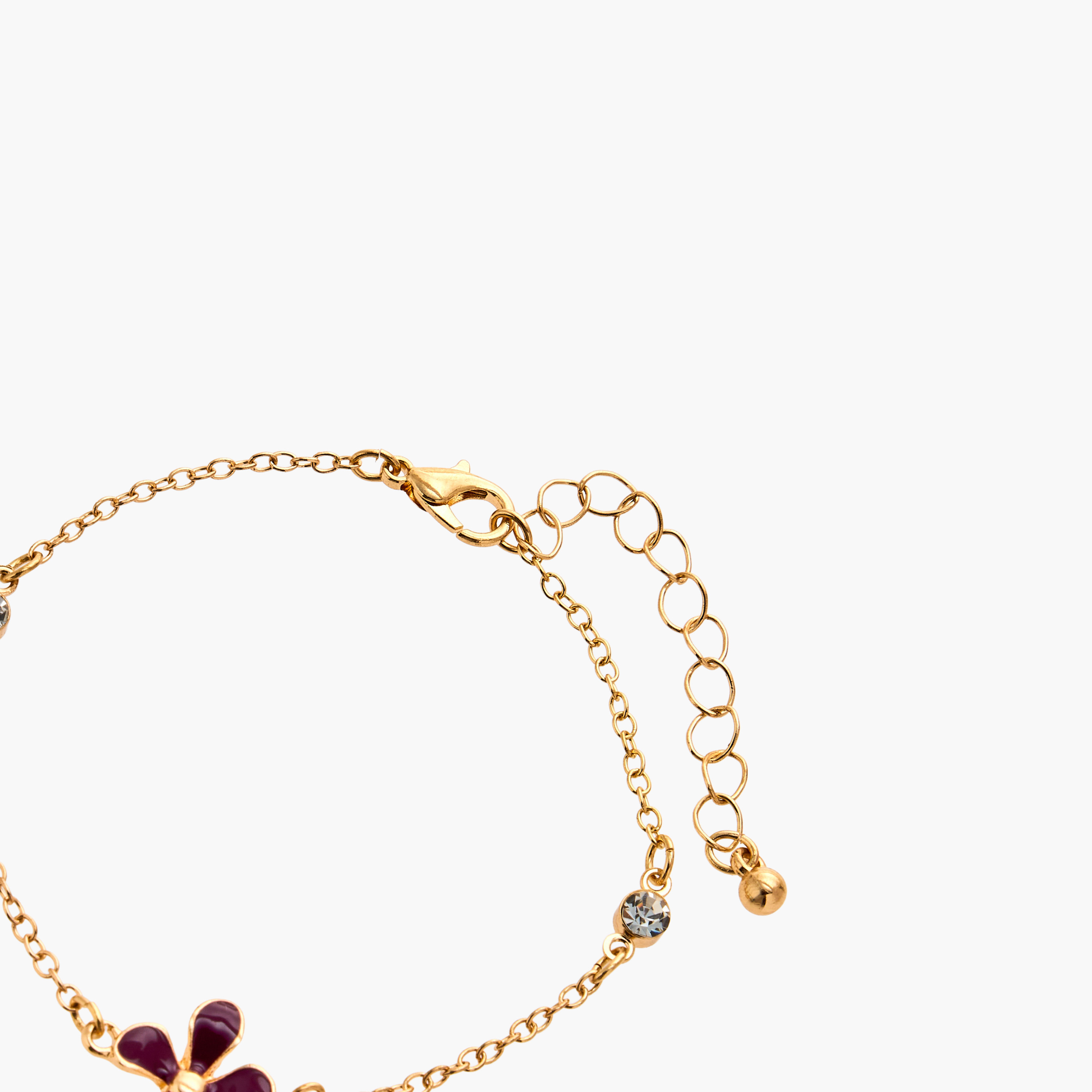 طقم أساور ذهبية أنيقة بتصاميم زهور وفراشات 5 قطع-women-watchesandjewellery-jewellery-banglesandbracelets-image-12