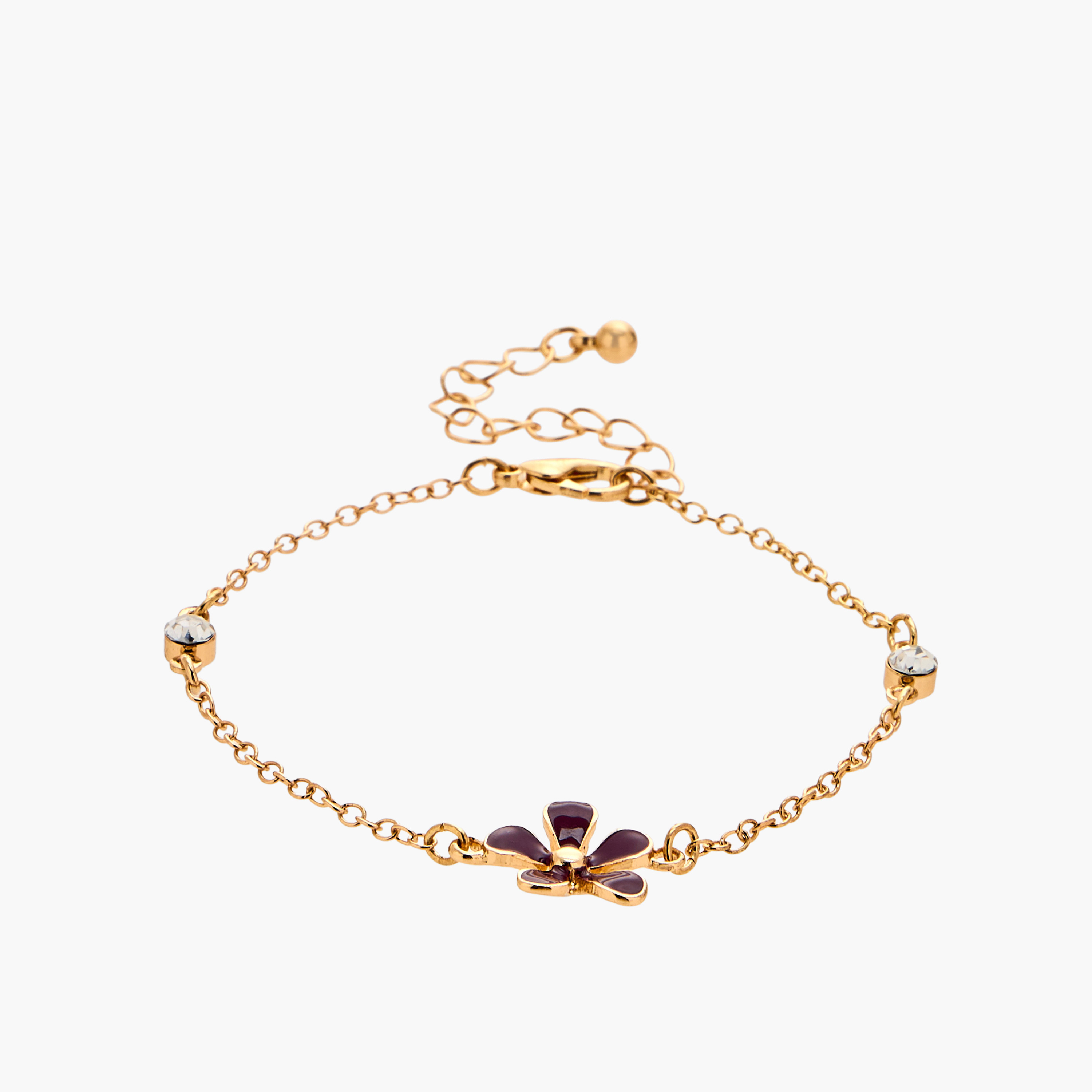 طقم أساور ذهبية أنيقة بتصاميم زهور وفراشات 5 قطع-women-watchesandjewellery-jewellery-banglesandbracelets-image-8