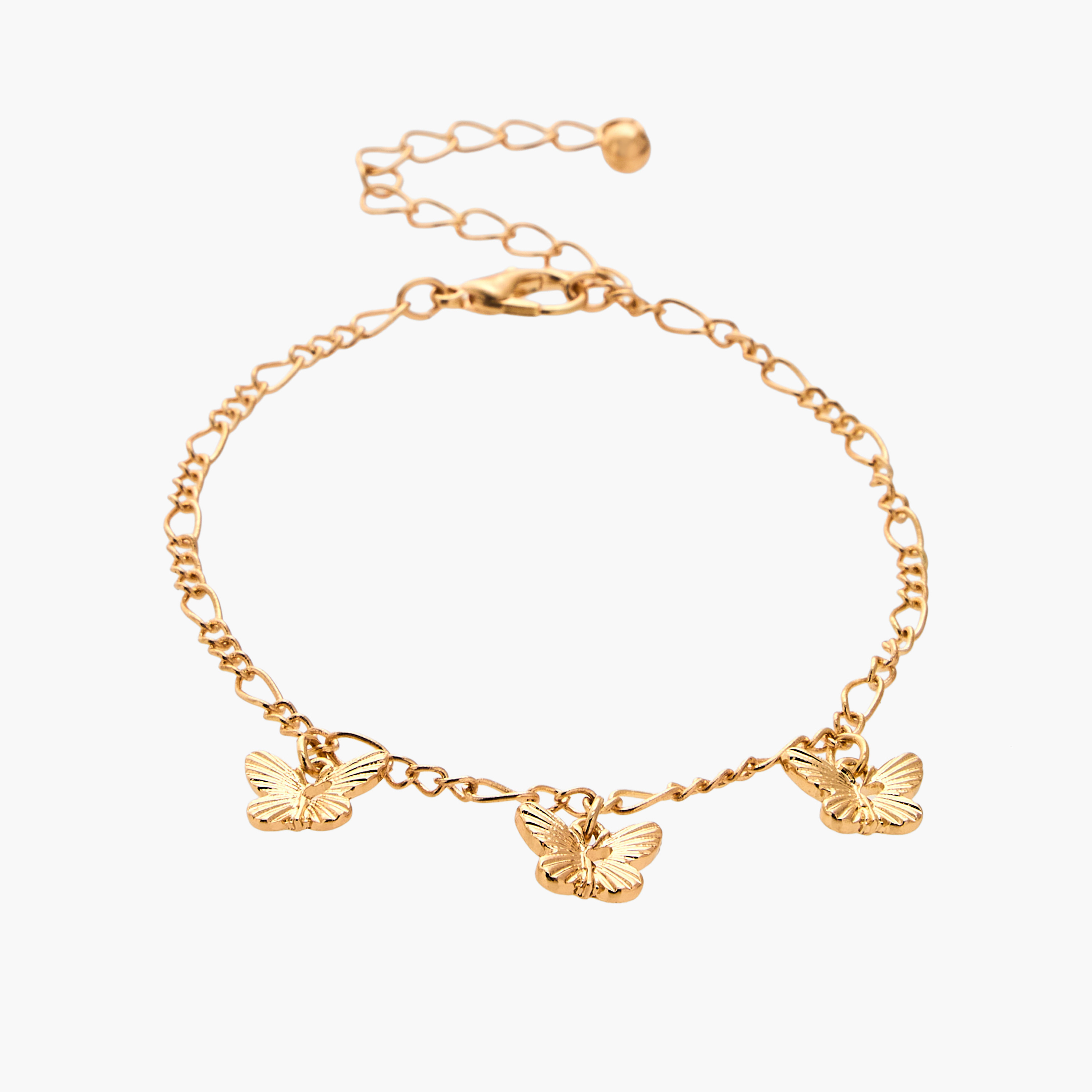 طقم أساور ذهبية أنيقة بتصاميم زهور وفراشات 5 قطع-women-watchesandjewellery-jewellery-banglesandbracelets-image-9