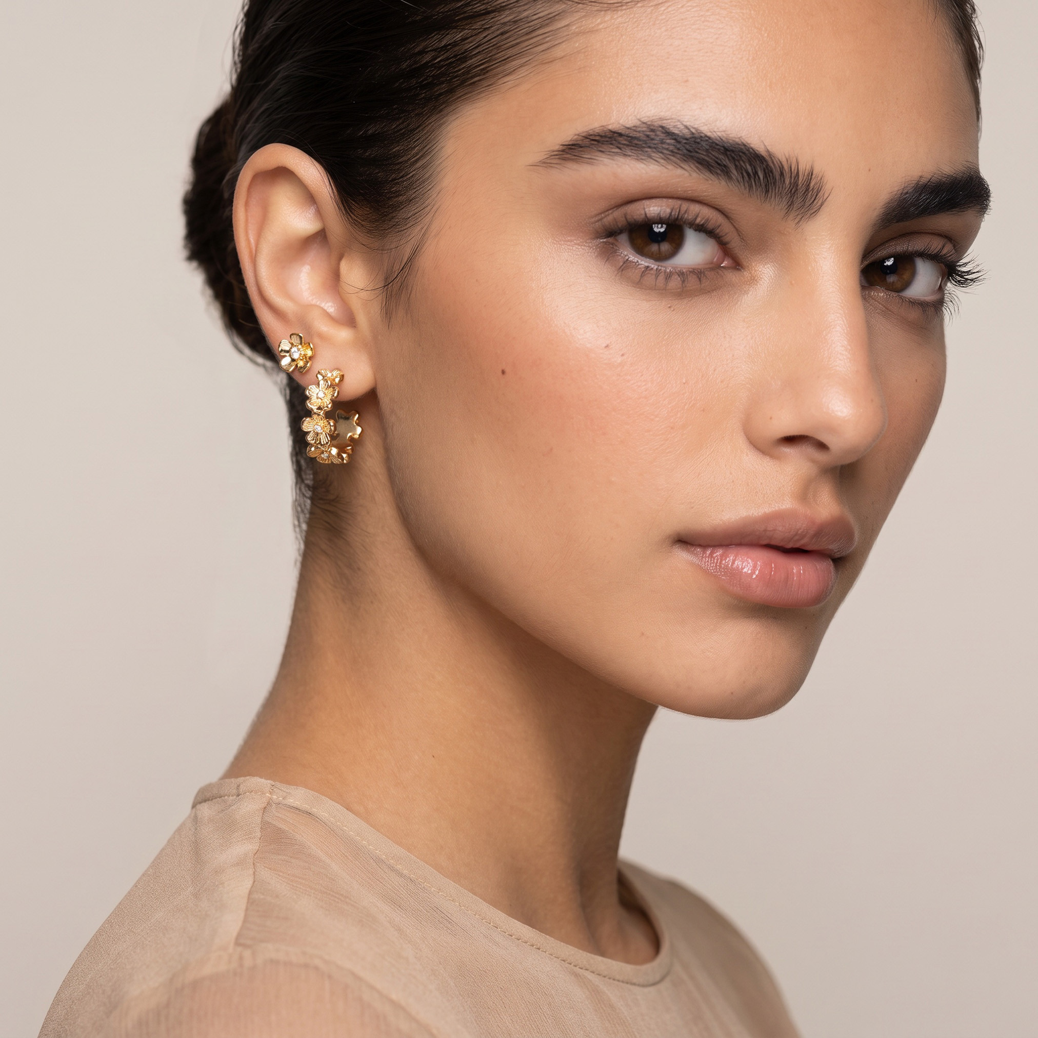 Pack of 9 Gold Tone Assorted Earrings with Pushback Closure-women-watchesandjewellery-jewellery-earrings-image-2