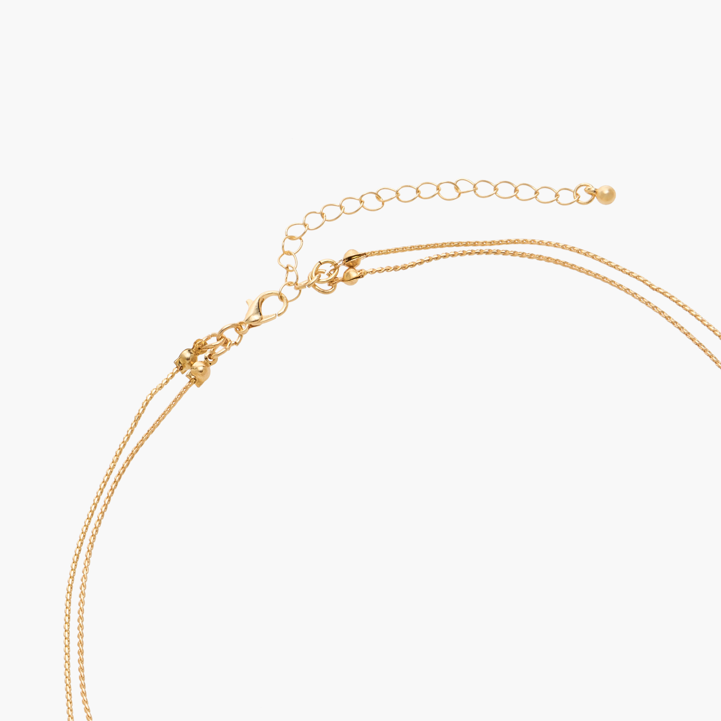 عقد طبقات لون ذهبي بزينة خرز-women-watchesandjewellery-jewellery-necklacesandpendants-image-4