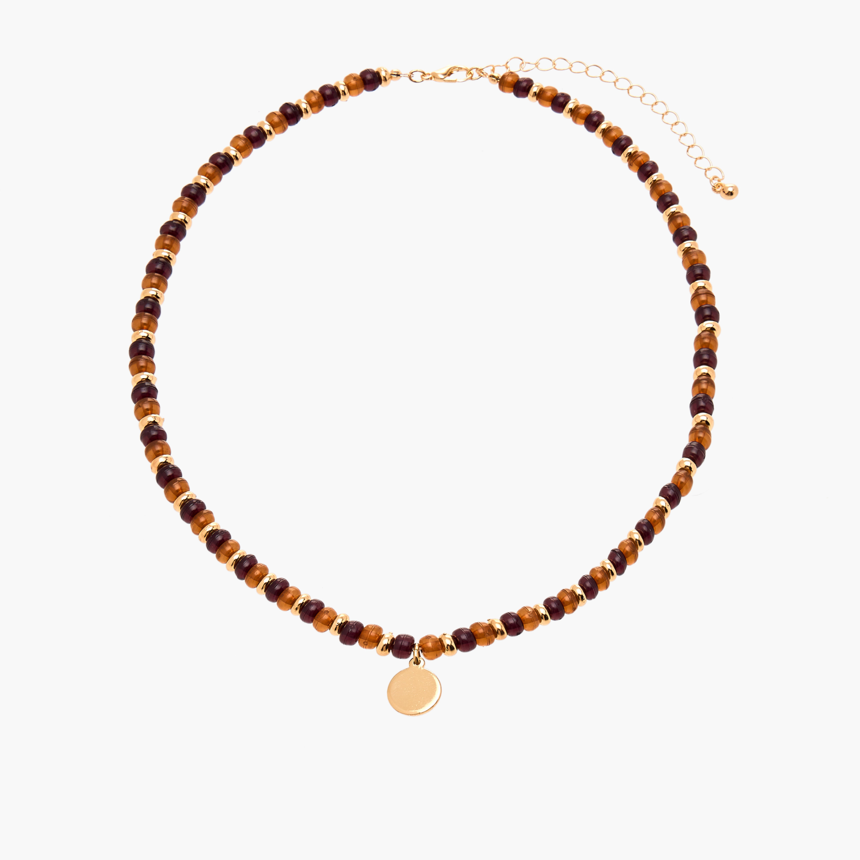 طقم عقد ذهبي 3 قطع بمشبك قابل للتعديل-women-watchesandjewellery-jewellery-necklacesandpendants-image-3