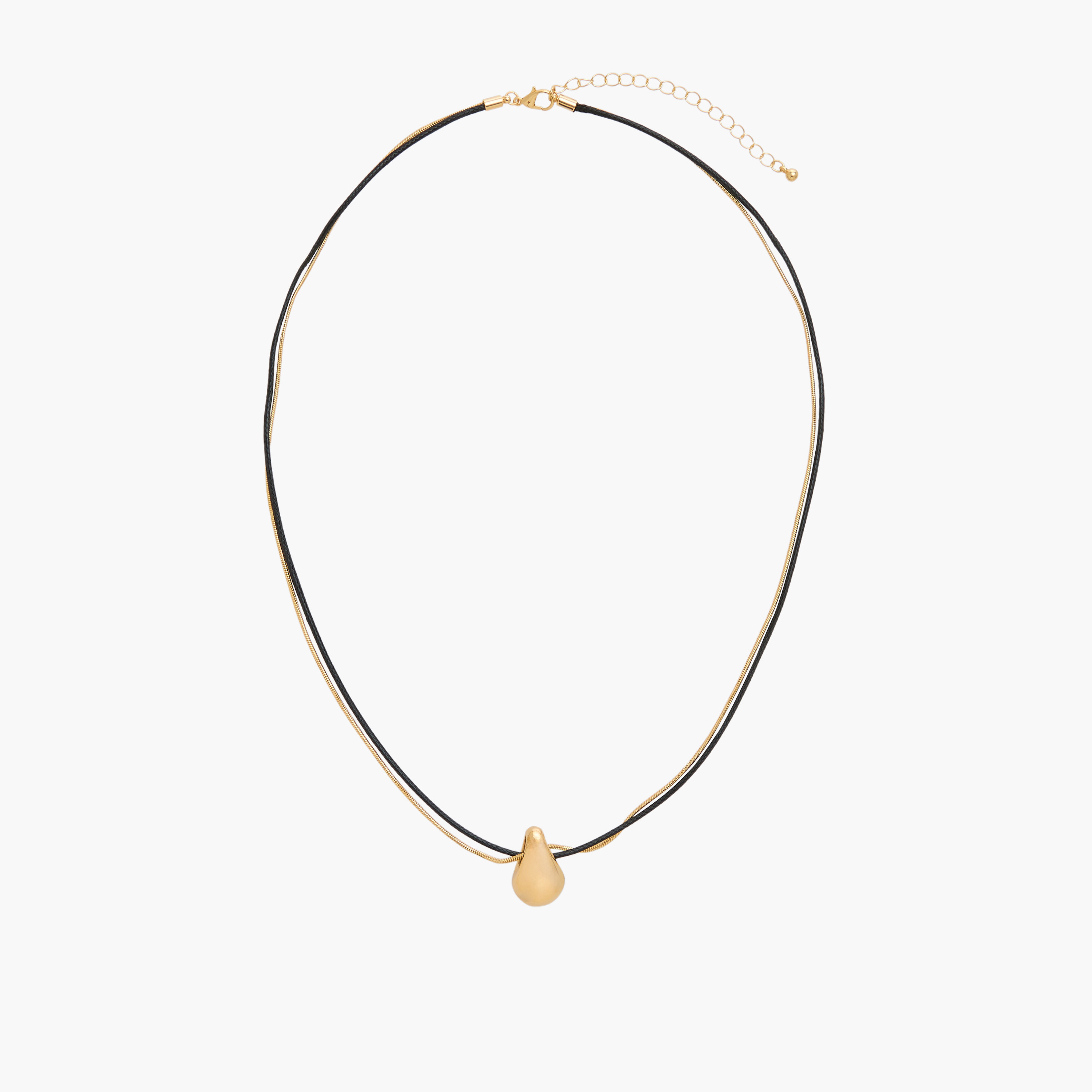 Set of 2 - Gold Tone Necklace with Teardrop Pendant-women-watchesandjewellery-jewellery-necklacesandpendants-image-2