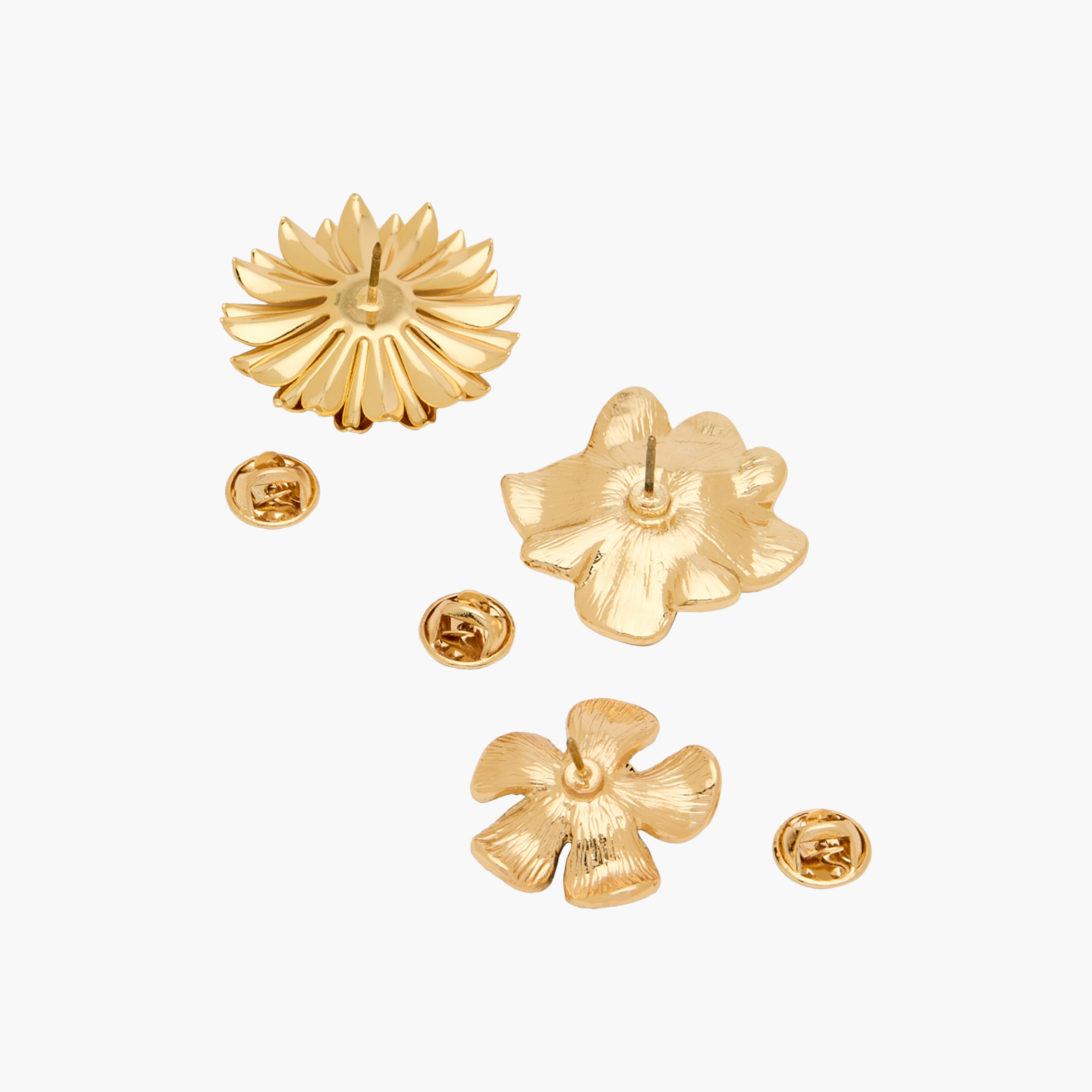 Set of 3 - Floral Gold Tone Brooch-women-clothingaccessories-novelties-image-5