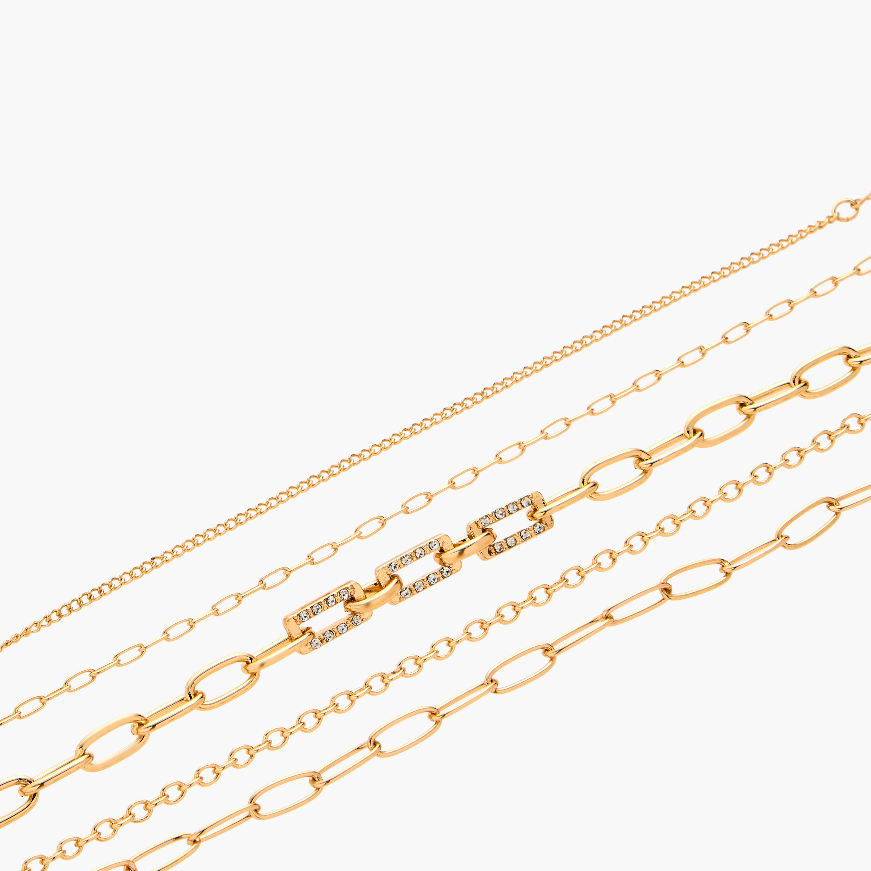 طقم أساور ذهبية أنيقة مكون من 5 قطع متنوعة-women-watchesandjewellery-jewellery-banglesandbracelets-image-12