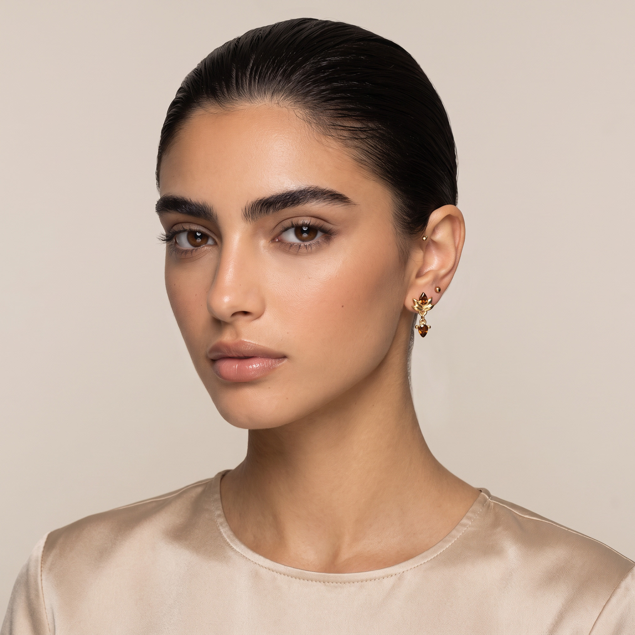 طقم أقراط ذهبية 9 أزواج مزينة-women-watchesandjewellery-jewellery-earrings-image-2