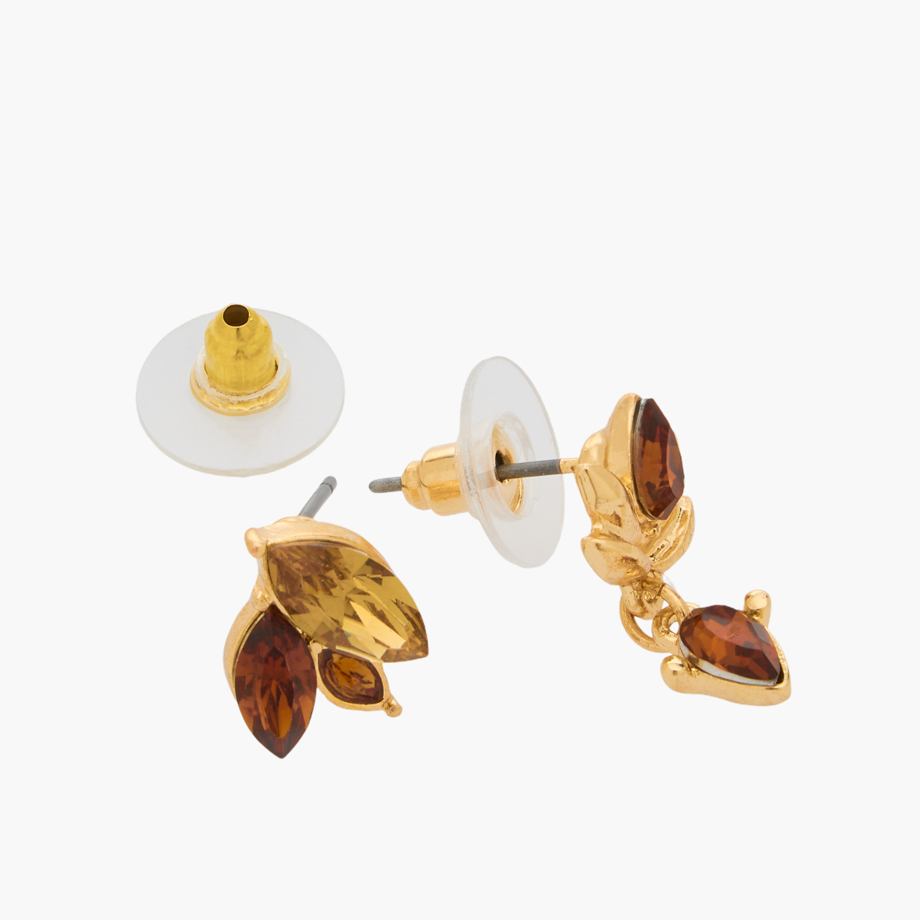 طقم أقراط ذهبية 9 أزواج مزينة-women-watchesandjewellery-jewellery-earrings-image-5