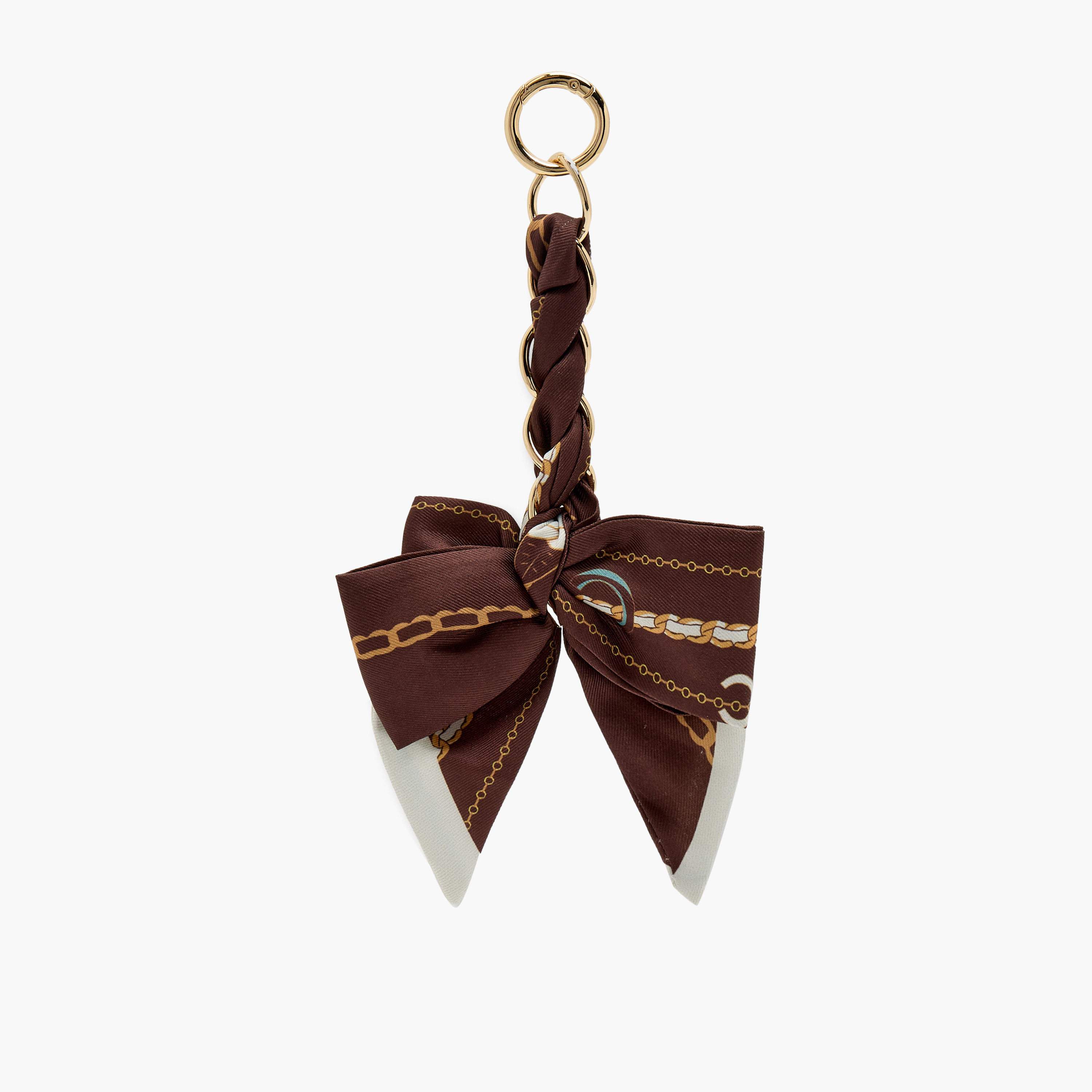 Printed Bow Accent Chain Bag Charm-women-clothingaccessories-novelties-image-1