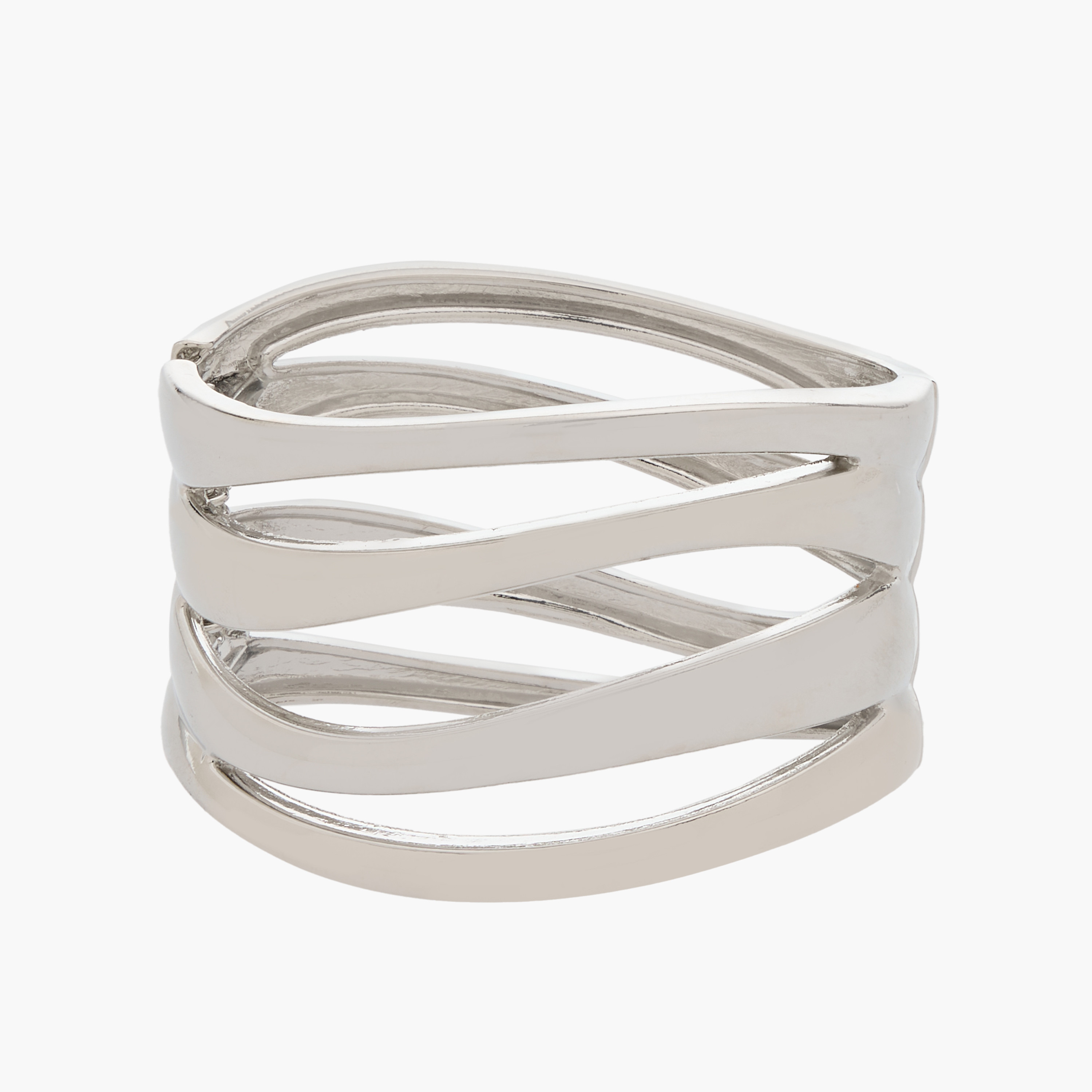 سوار كف فضي معدني ملتف-women-watchesandjewellery-jewellery-banglesandbracelets-image-1