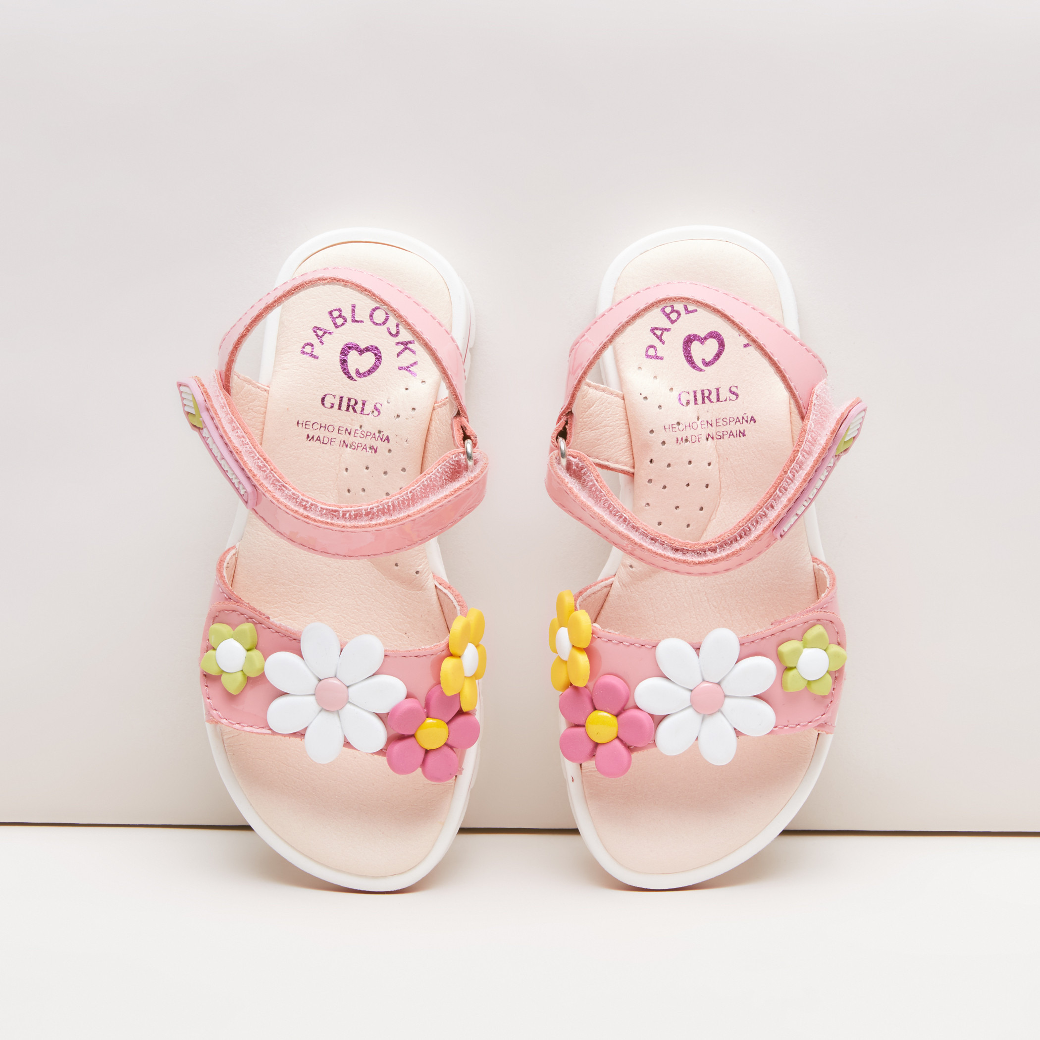 Pablosky Flower Applique Sandals-girls-shoes-sandals-image-1