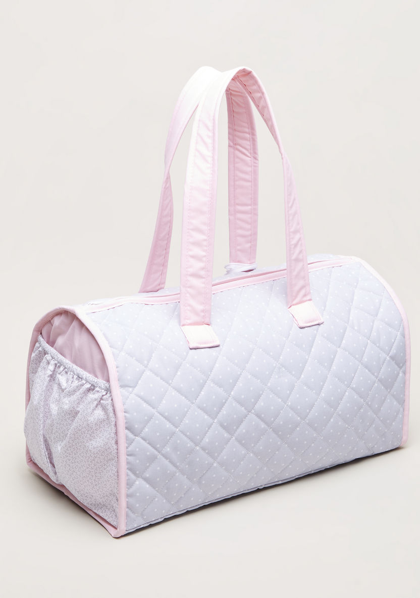 Cambrass Fante Quilted Diaper Bag with Elephant Applique Detail-Diaper Bags-image-1