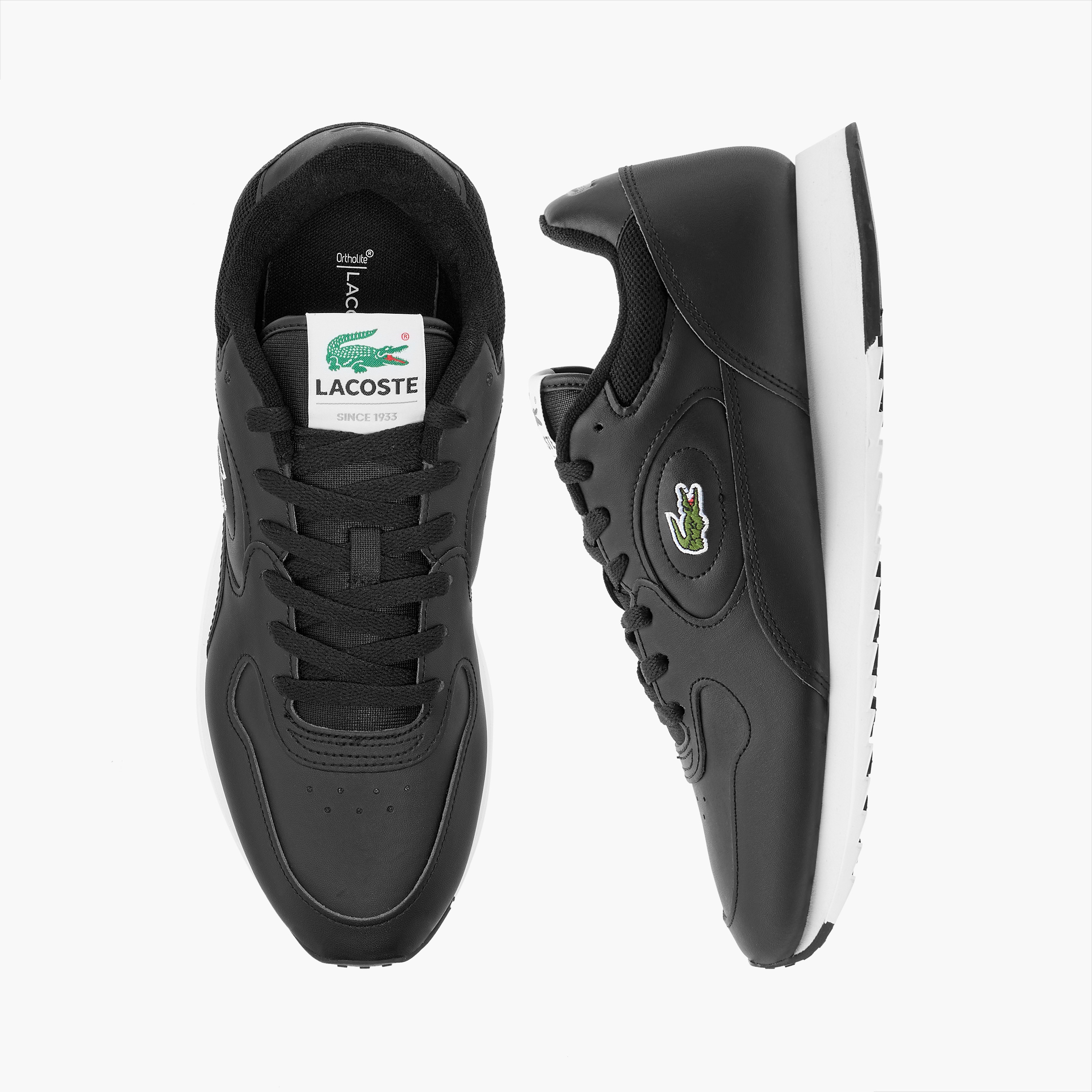 حذاء سنيكرز برباط وتطريز شعار للرجال من لاكوست-men-shoes-sneakers-image-1
