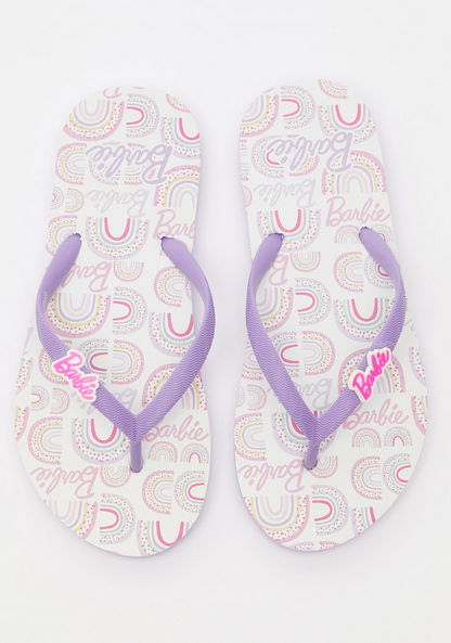 Barbie Slip-On Printed Thong Slippers-Girl%27s Flip Flops & Beach Slippers-image-3