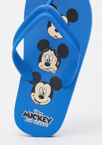 Mickey Mouse Print Slip-On Thong Slippers-Boy%27s Flip Flops and Beach Slippers-image-4