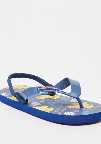 Disney Lion King Print Thong Slippers with Backstrap