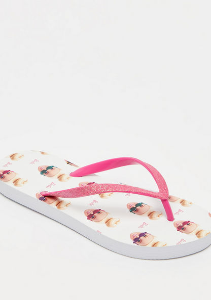 Barbie Print Thong Slippers-Girl%27s Flip Flops & Beach Slippers-image-1