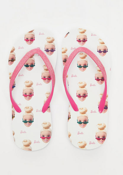 Barbie Print Thong Slippers-Girl%27s Flip Flops & Beach Slippers-image-4