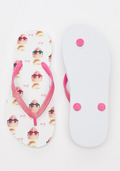 Barbie Print Thong Slippers-Girl%27s Flip Flops & Beach Slippers-image-5