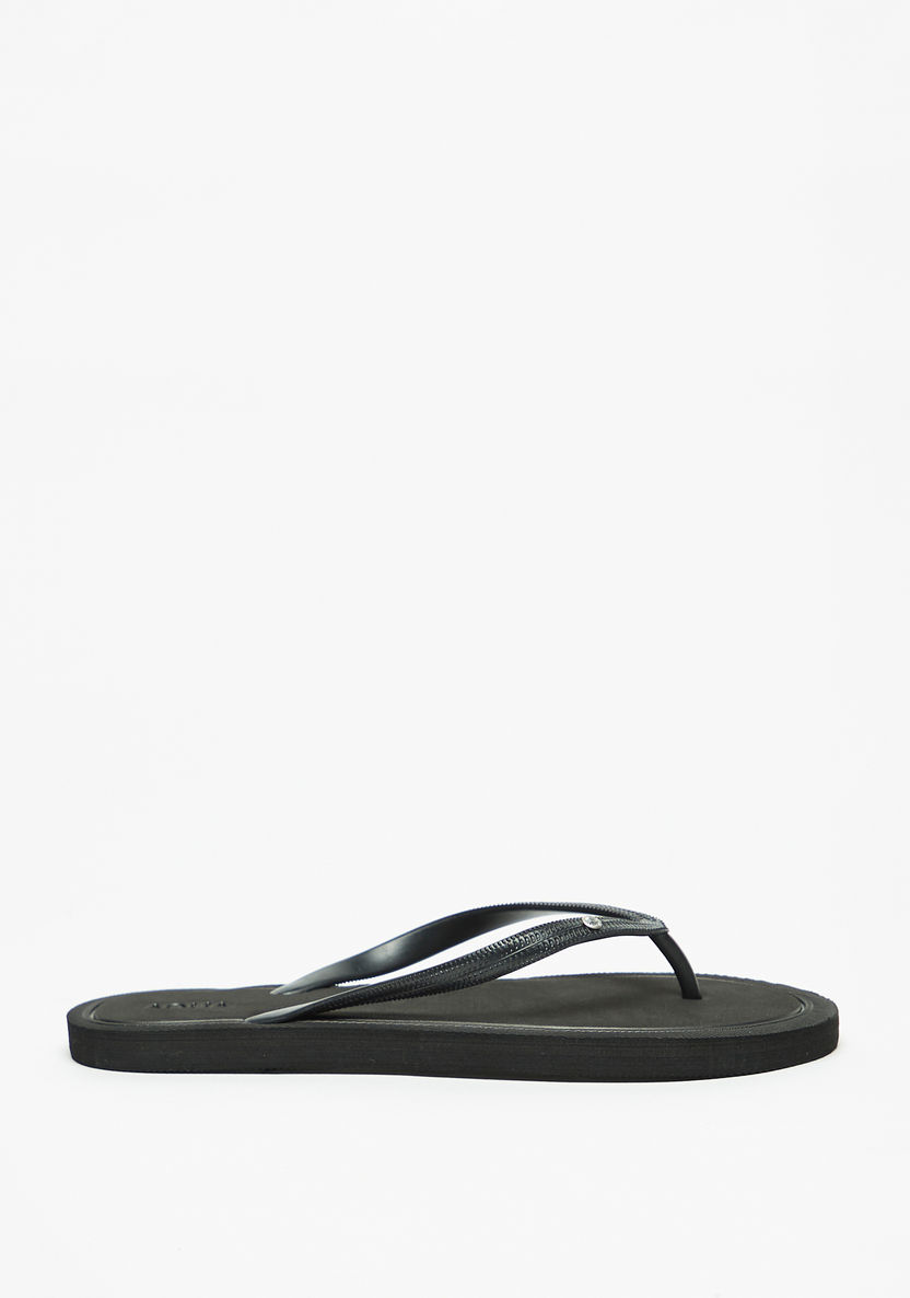 Aqua Solid Slip-On Thong Slippers-Women%27s Flip Flops & Beach Slippers-image-2