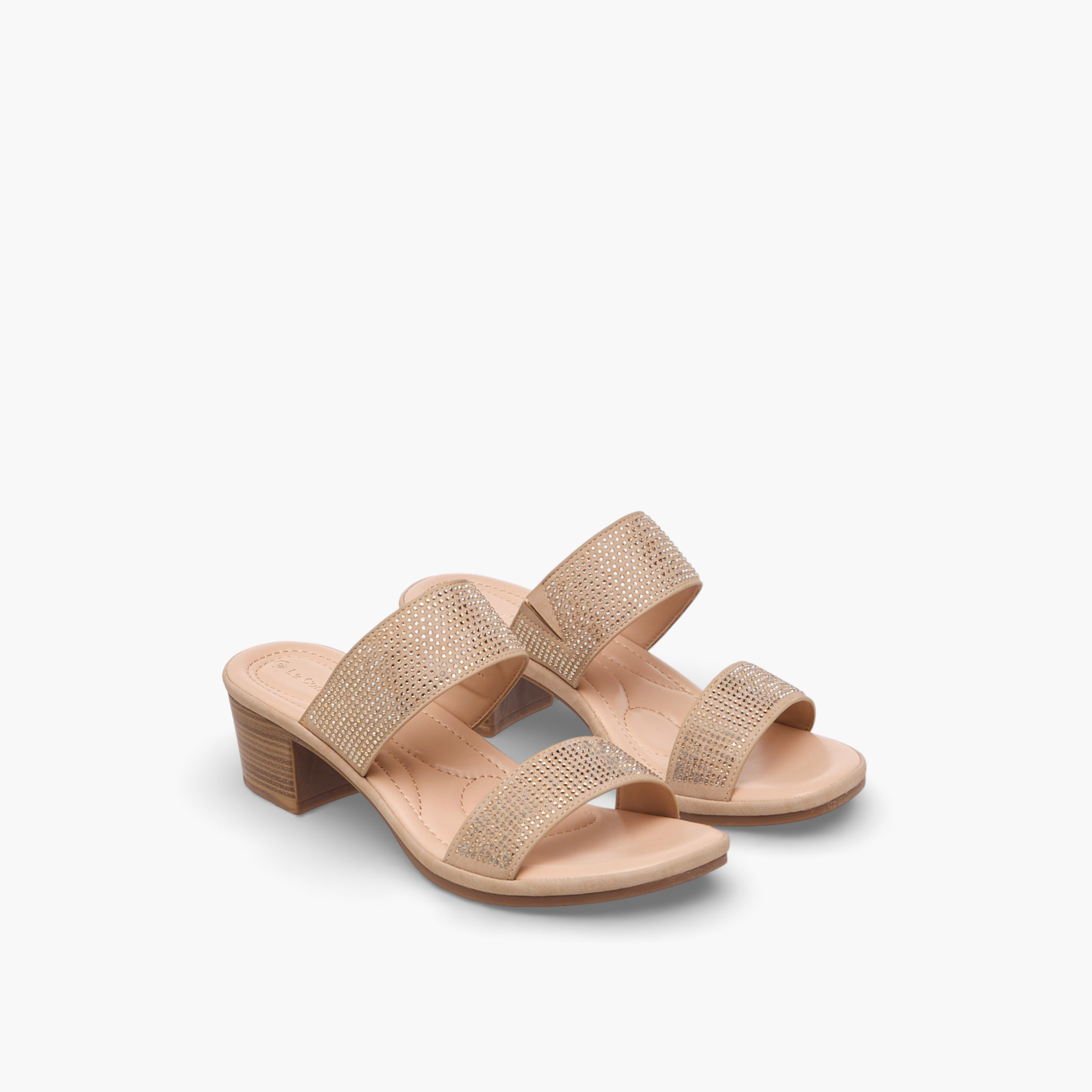 Le Confort Women Embellished Block Heel Sandals-women-shoes-sandals-heeled-image-1