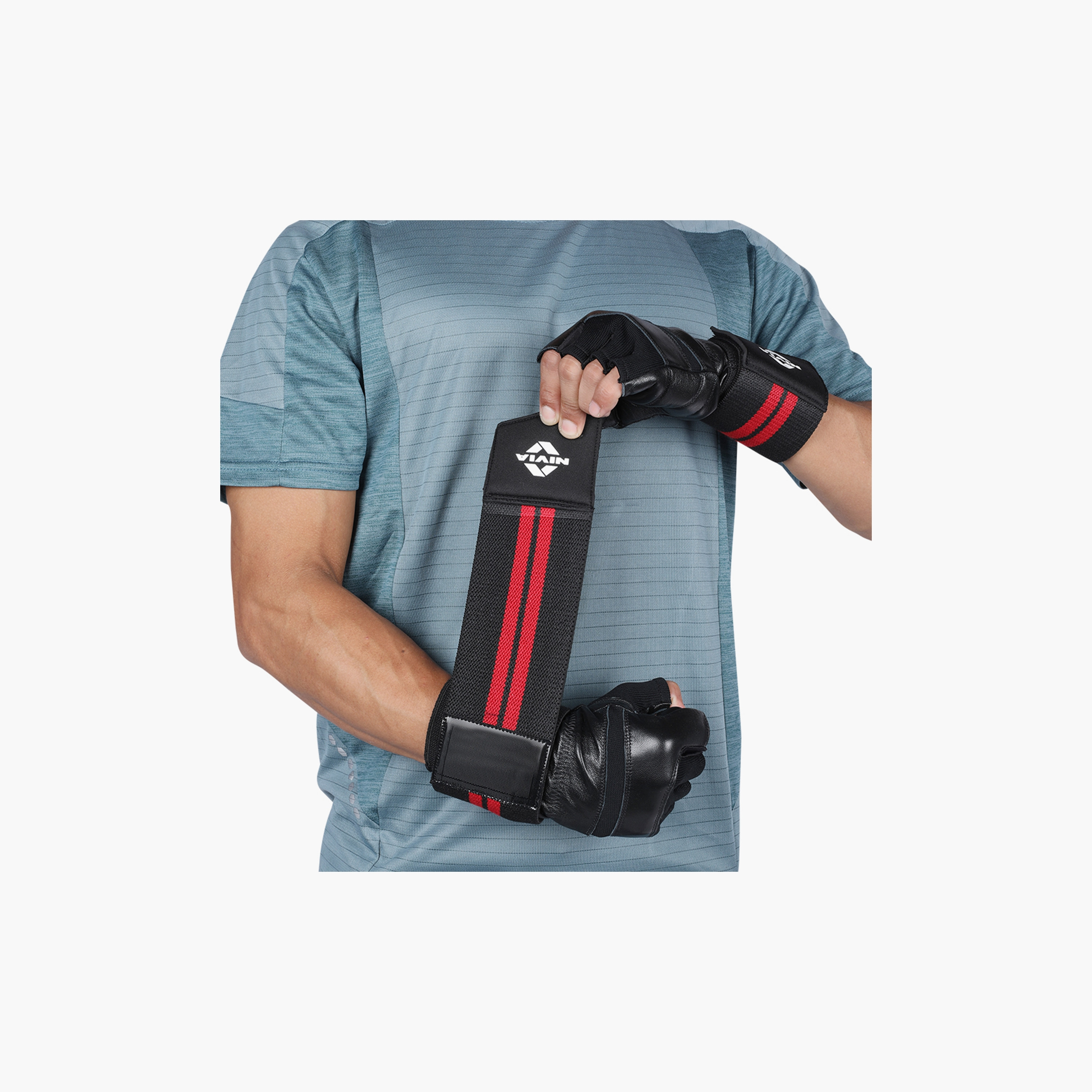 Nivia Wristlock Weightlifting Gloves Black-sports-gear-gym-image-3