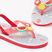 Printed Slide Slippers with Elasticised Strap-Girl%27s Flip Flops & Beach Slippers-thumbnail-3