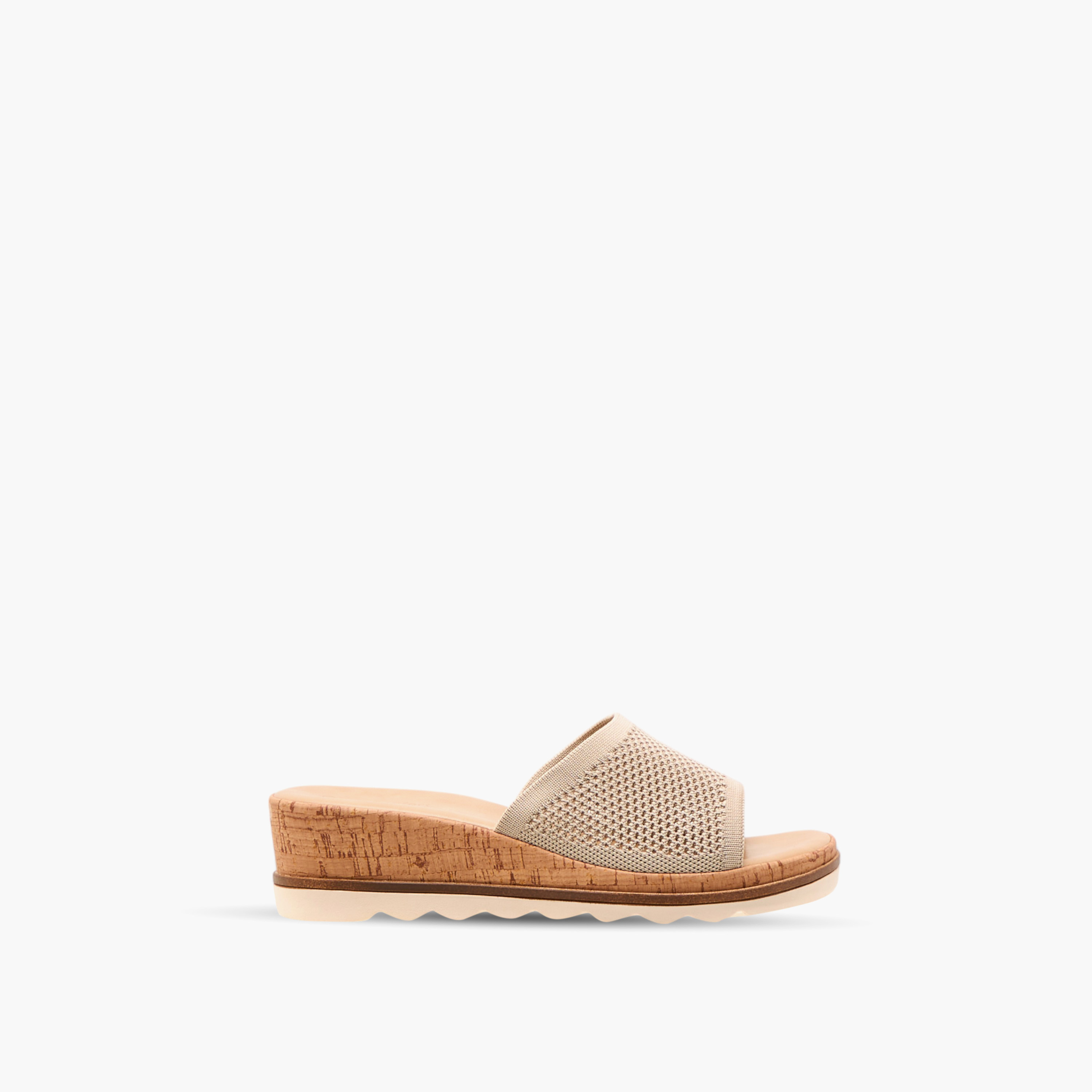 Le Confort Flyknit Textured Slip-On Comfort Sandals with Wedge Heels-women-shoes-sandals-heeled-image-3