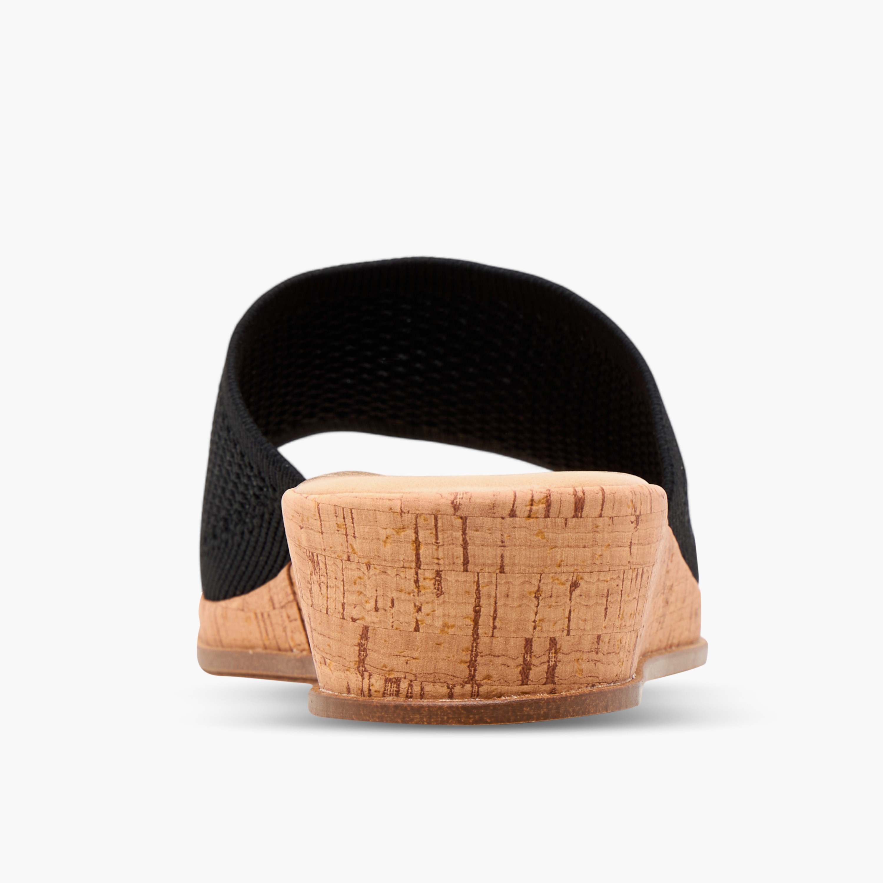 Le Confort Flyknit Textured Slip-On Comfort Sandals with Wedge Heels-women-shoes-sandals-heeled-image-5