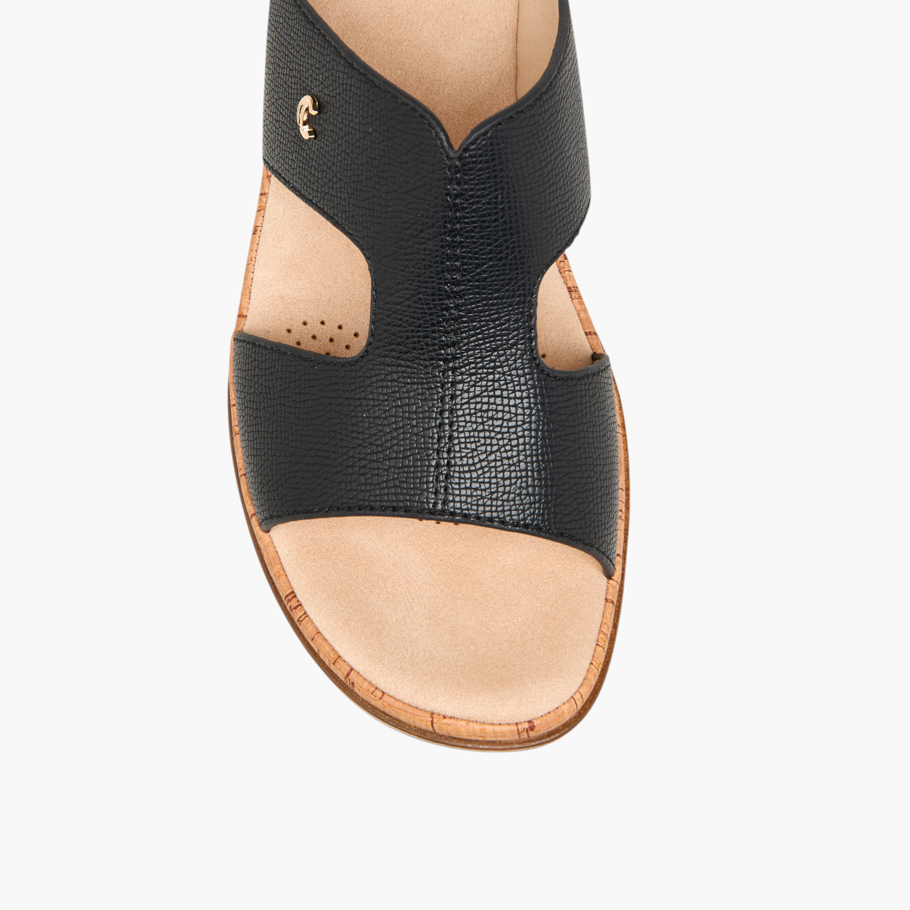 Le Confort Textured Slip-On Comfort Sandals-women-shoes-sandals-heeled-image-3