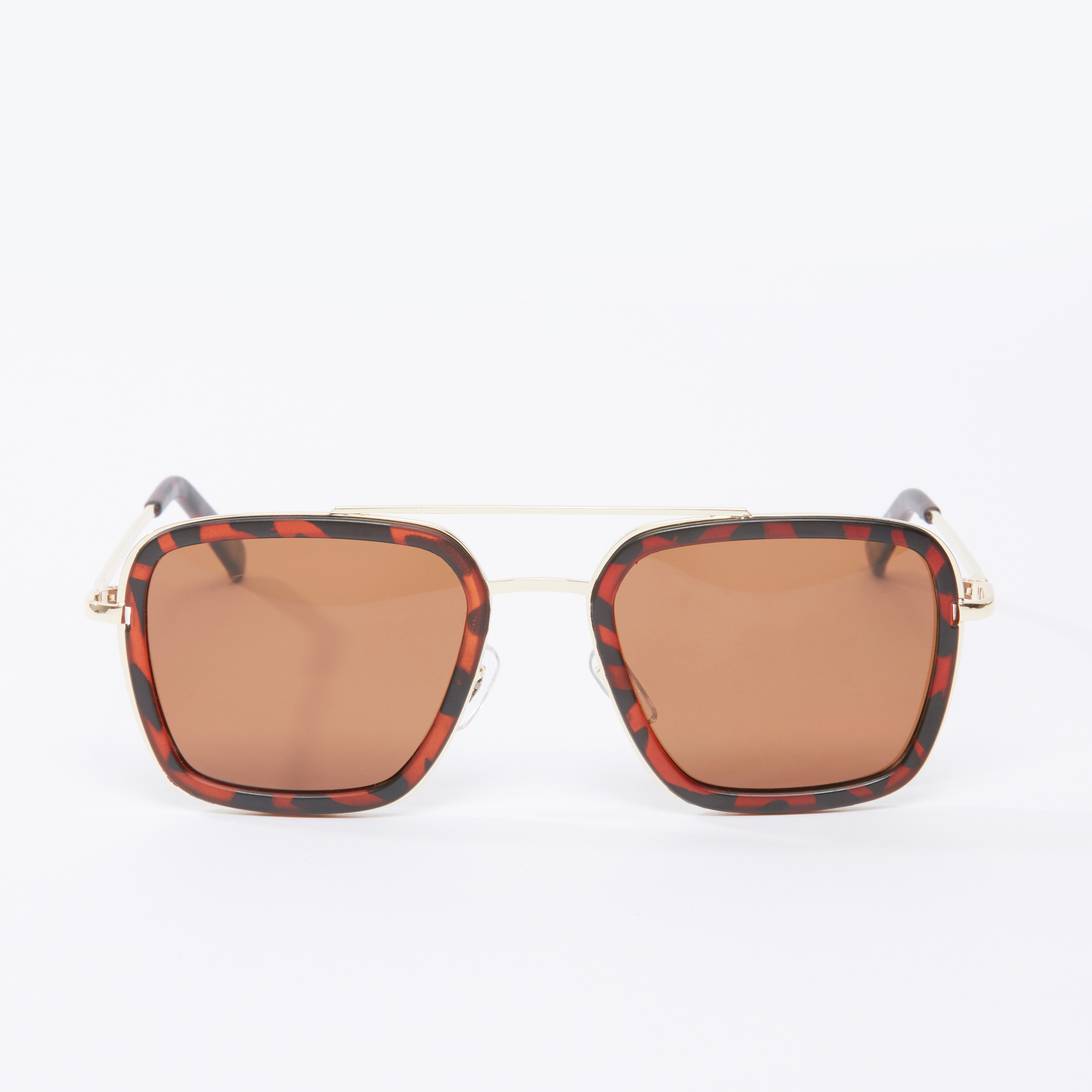 Shop Printed Full Rim Wayfarer Sunglasses with Nose Pads and Temple ...