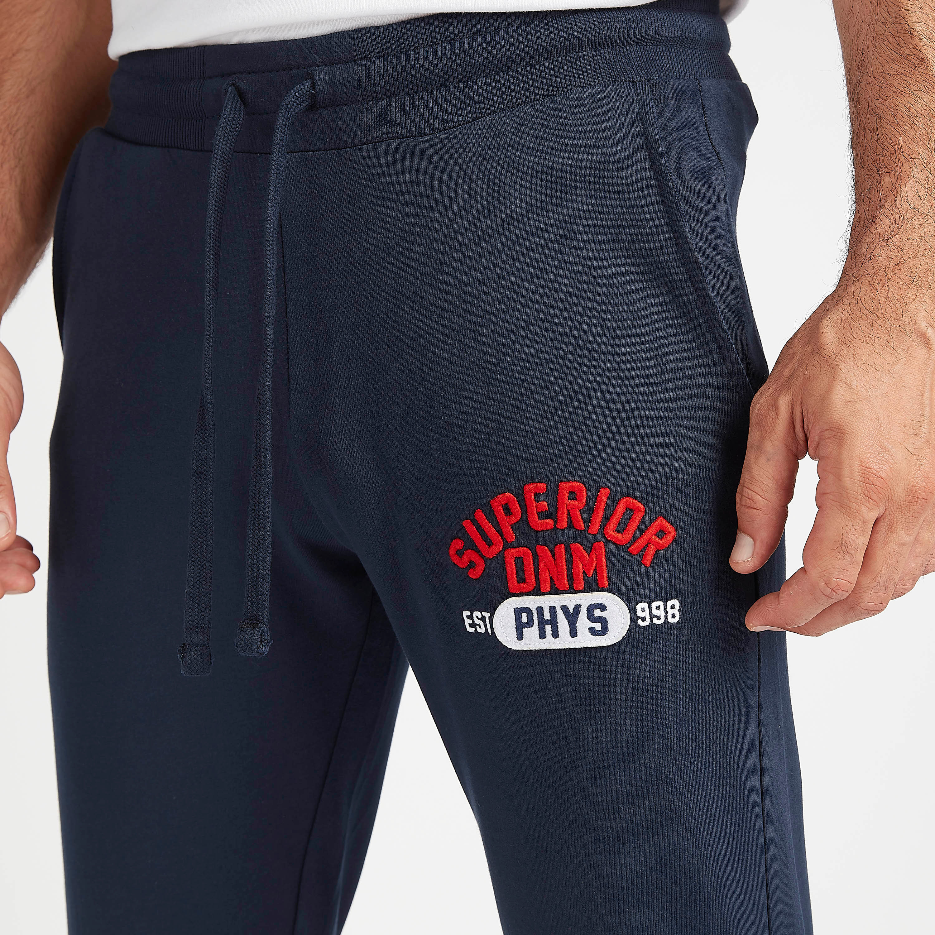 Embroidered Full Length Pyjamas with Drawstring Closure and Pockets-men-clothing-nightwear-pyjamaandshorts-image-3