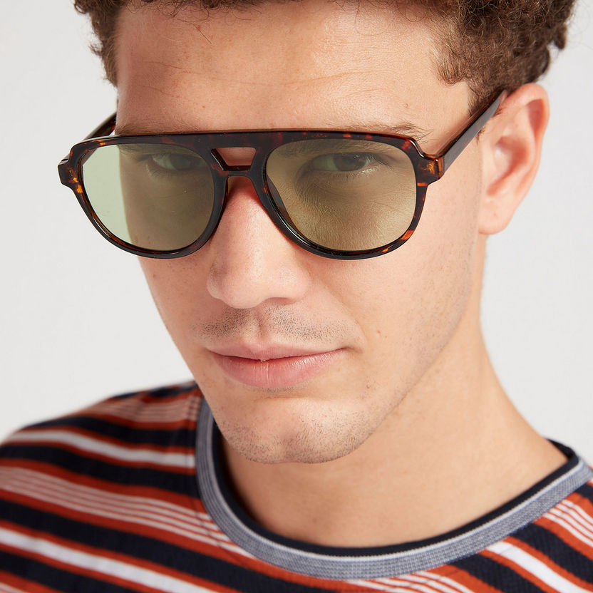 Full Rim Printed Sunglasses with Nose Pads-Sunglasses-image-1