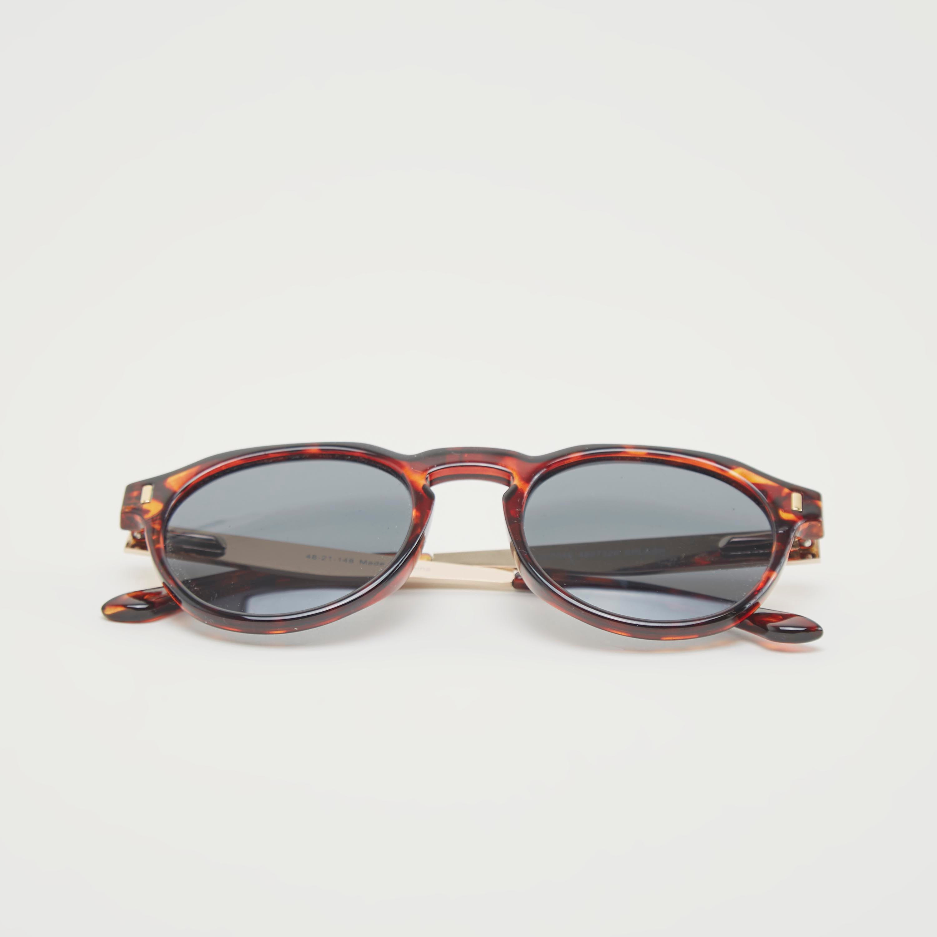 Full Rim Oval Frame Sunglasses with Nose Pads-men-sunglasses-image-1