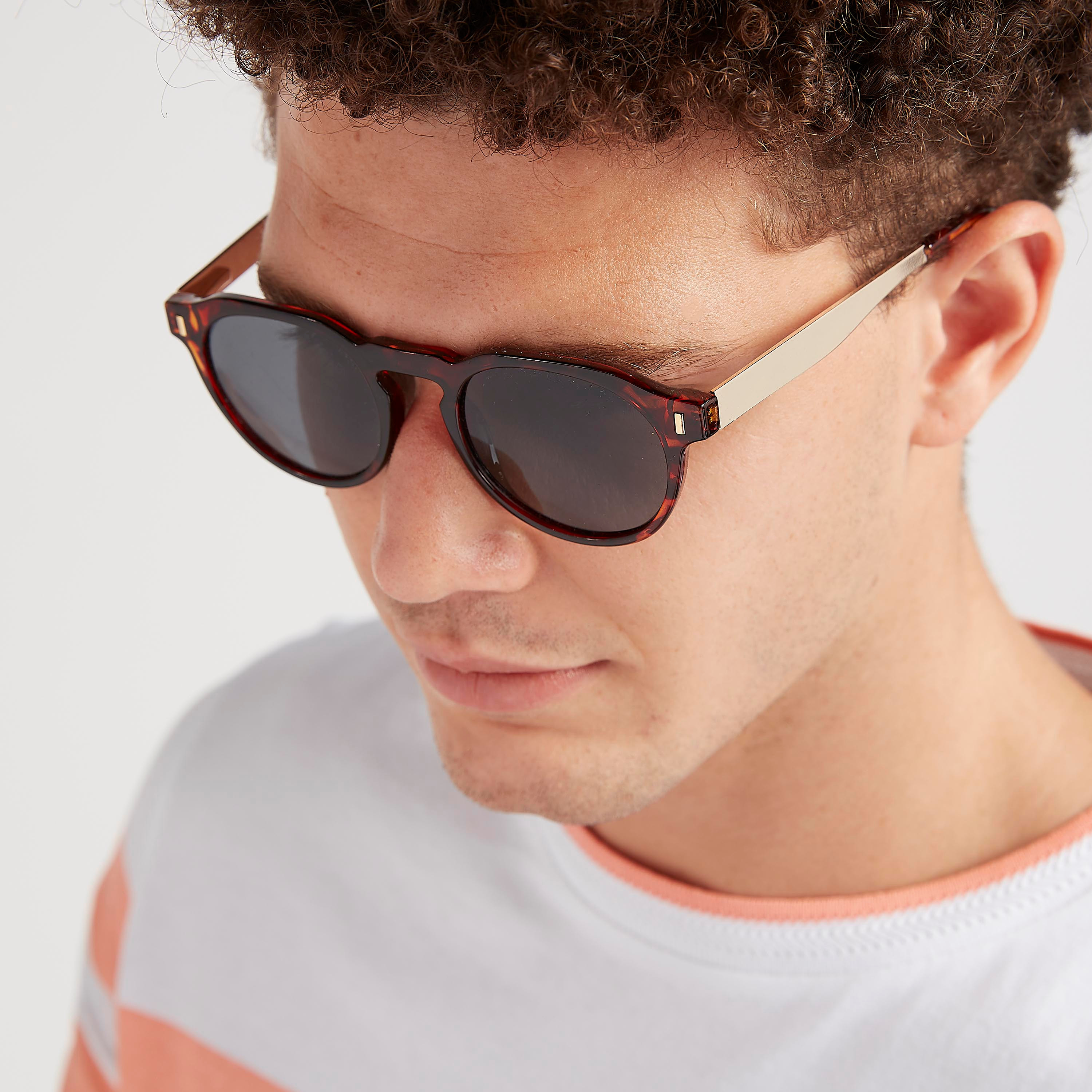 Full Rim Oval Frame Sunglasses with Nose Pads-men-sunglasses-image-2