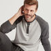 Solid Henley Neck T-shirt and Full Length Pyjama Set-Sets-thumbnail-0
