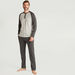 Solid Henley Neck T-shirt and Full Length Pyjama Set-Sets-thumbnailMobile-1
