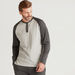 Solid Henley Neck T-shirt and Full Length Pyjama Set-Sets-thumbnail-2