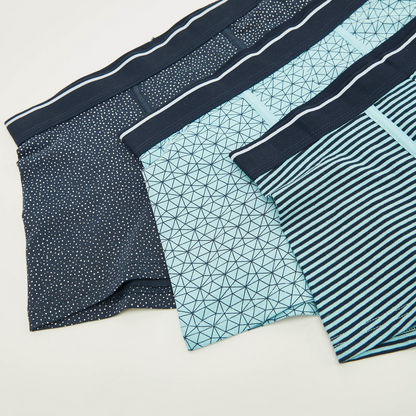 Set of 3 - Printed Trunks with Elasticated Waistband