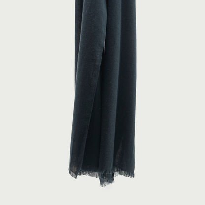 Solid Scarf with Fringed Edges