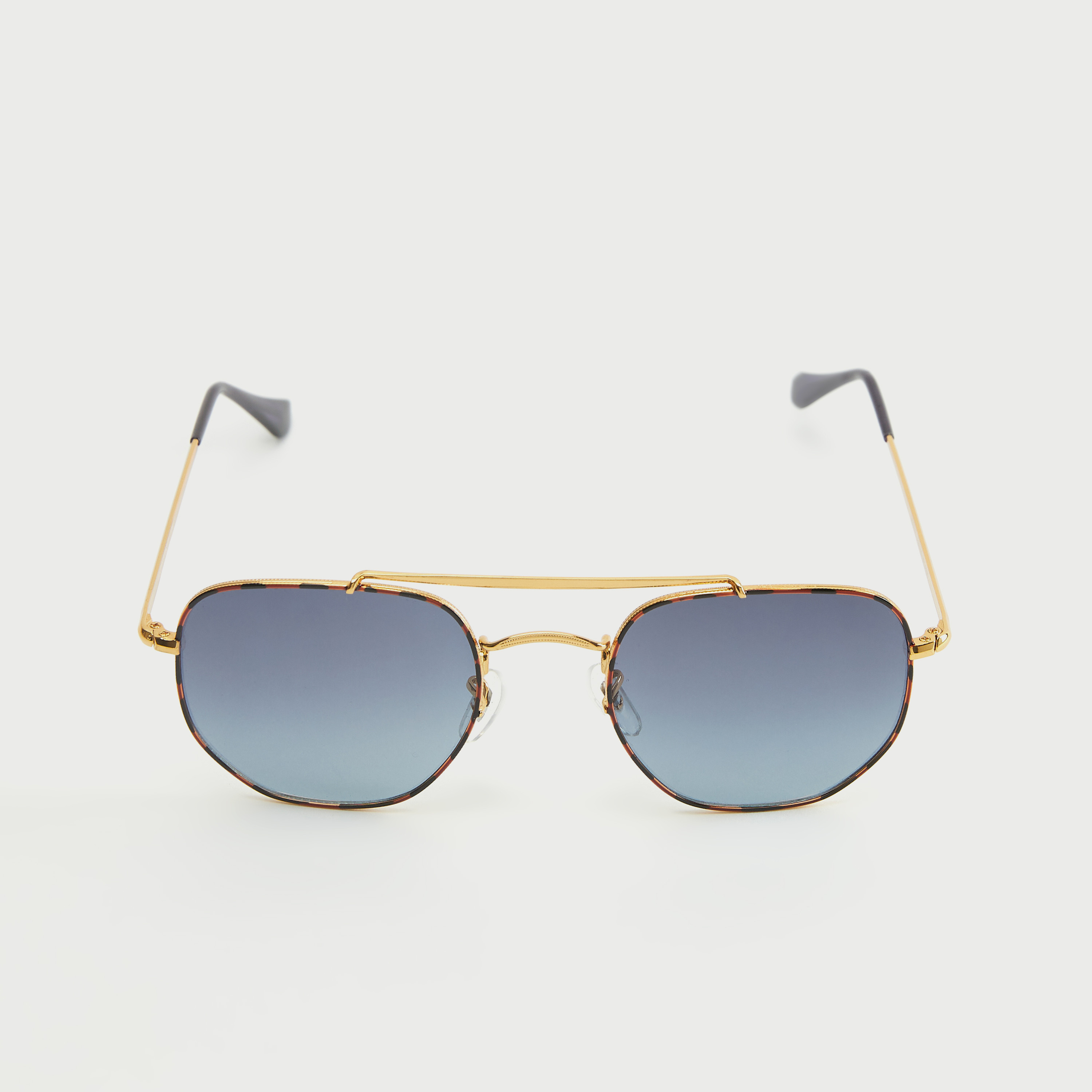 Animal Print Rim Aviator Sunglasses with Nose Pads-men-sunglasses-image-5