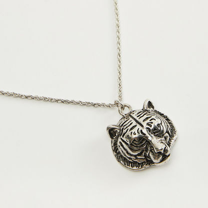 Tiger Pendant Necklace with Lobster Clasp Closure