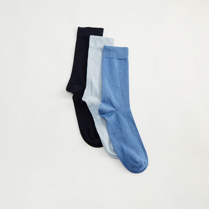 Set of 3 - Solid Calf Length Socks-Socks-image-1