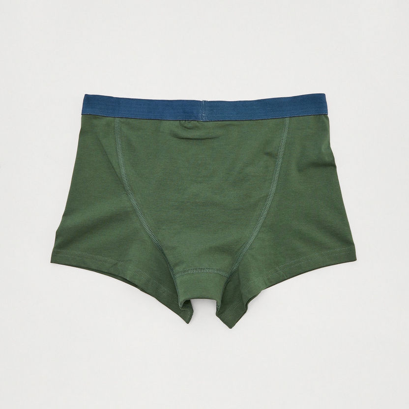 Set of 3 - Solid Trunks with Elasticated Waistband-Underwear-image-3