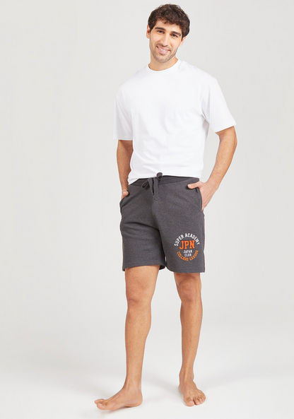 Printed Shorts with Drawstring Closure and Pockets-Shorts-image-1