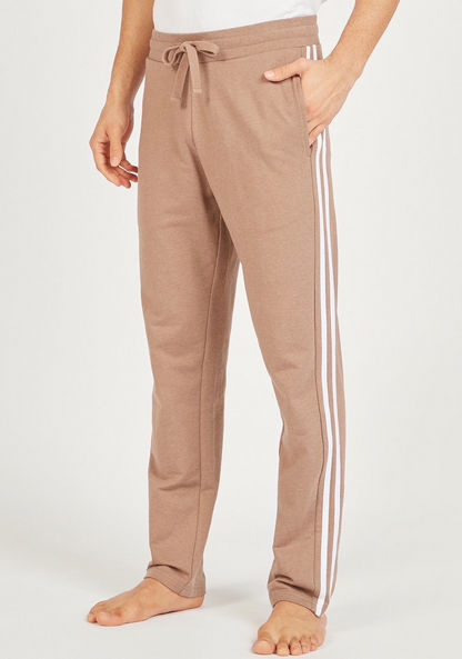 Solid Pyjamas with Drawstring Closure and Side Tape Detail-Bottoms-image-0