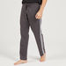 Solid Pyjamas with Drawstring Closure and Side Tape Detail-Bottoms-thumbnailMobile-0